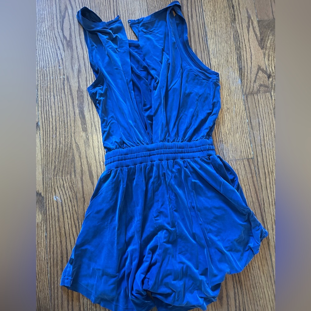 lululemon athletica Cobalt Blue V-Neck Sleeveless Romper